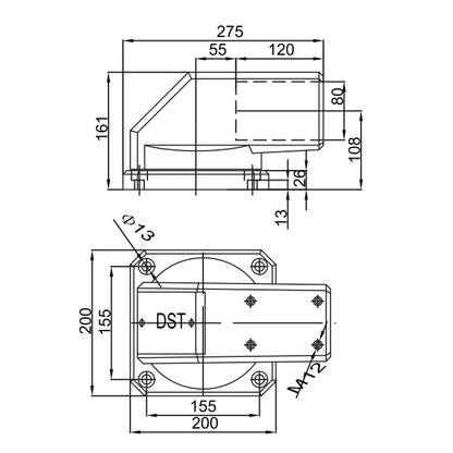 QITAI 80.80.120.00 Aluminum Alloy Die Casting Cantilever Assembly for 80*80 Tube Made in China