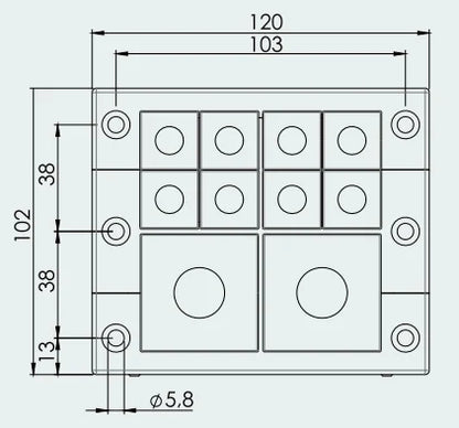 CES 16/16-ET Cable Entry Systems Four-layer Sealing Frame Pre-Cut Cable Entry Plate for Small Middle Grommets
