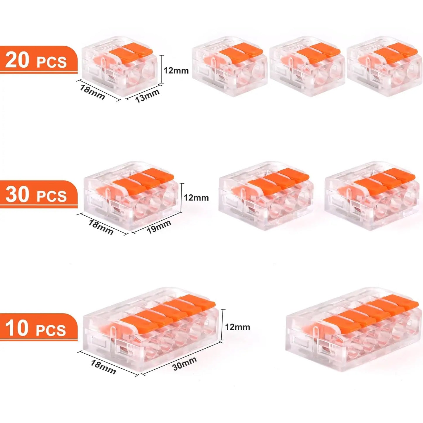 QPCT Wire Quick Single Combination Splicing Connectors Push Press Easy Install Industrial Terminal Blocks