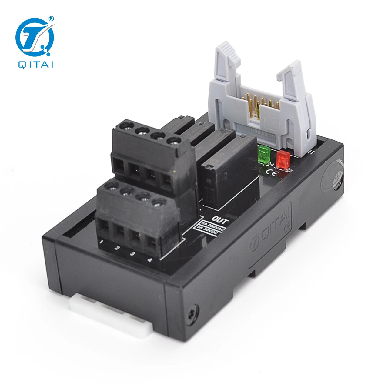 QMY401 Electric SSR Intermediate Relay Converter Module QMY401 4-Pole DC24V 4 8 16 32 Channel PLC 1A Screw Connection Brass