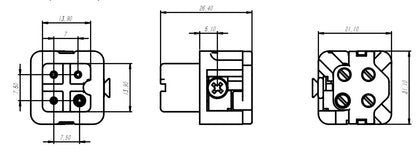 HA-003-F  Heavy Duty Connector Female Connector for Heavy Duty Equipment and Industrial Applications