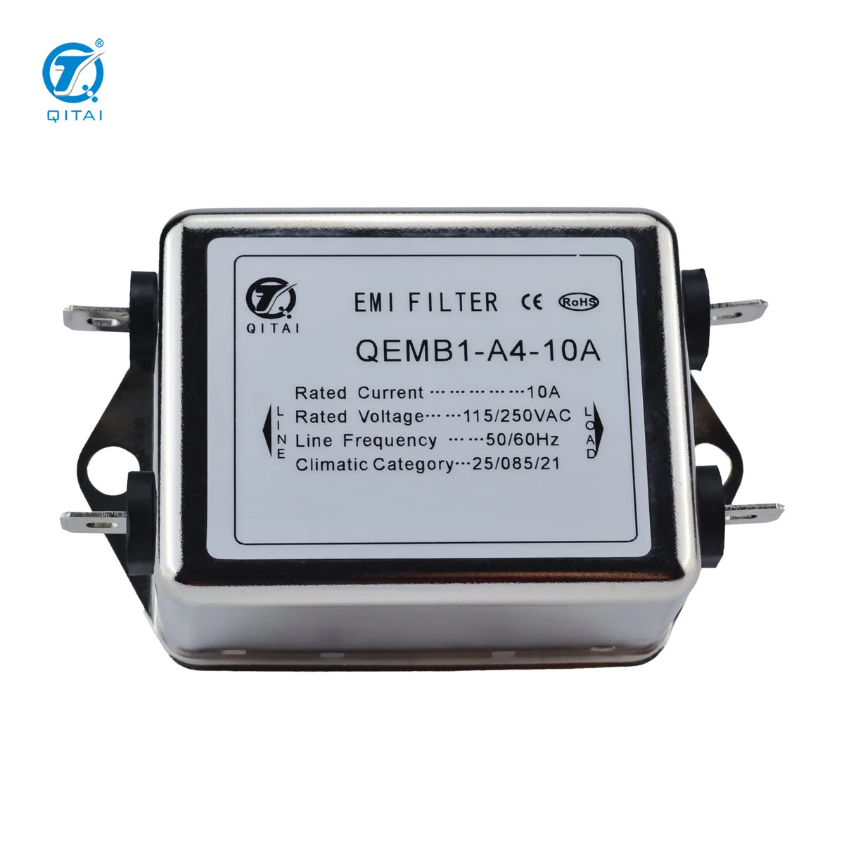 QEMB1-A4-10A 10A Single Phase Mains EMI Filter Differential mounting dimension