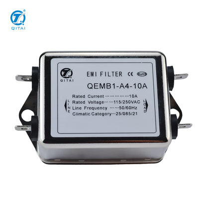 QEMB1-A4-10A 10A Single Phase Mains EMI Filter Differential mounting dimension
