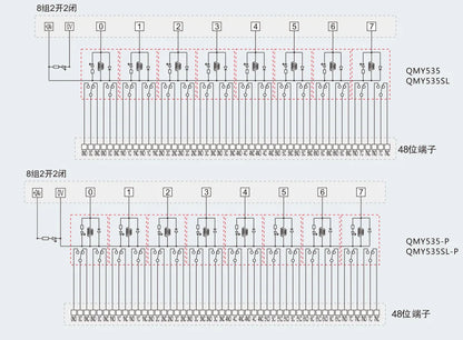 Factory Supply High Quality MY535 8C 2C Relay Terminal Block Module AC DC 8A 12A 250V 30V 50mΩ Terminal Modulars