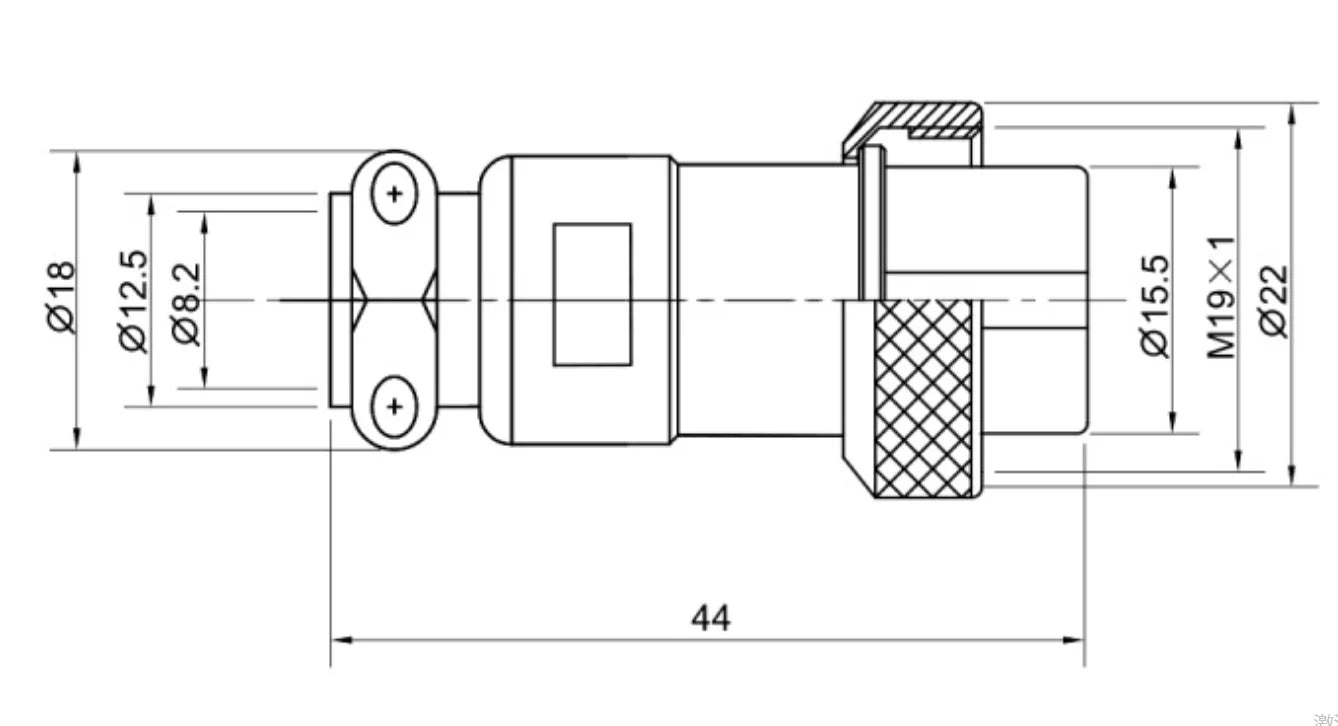 20M-4A Straight Waterproof Connector GX20 2-12 Pin Circular Flange Cable Plug Connector Aviation Plug