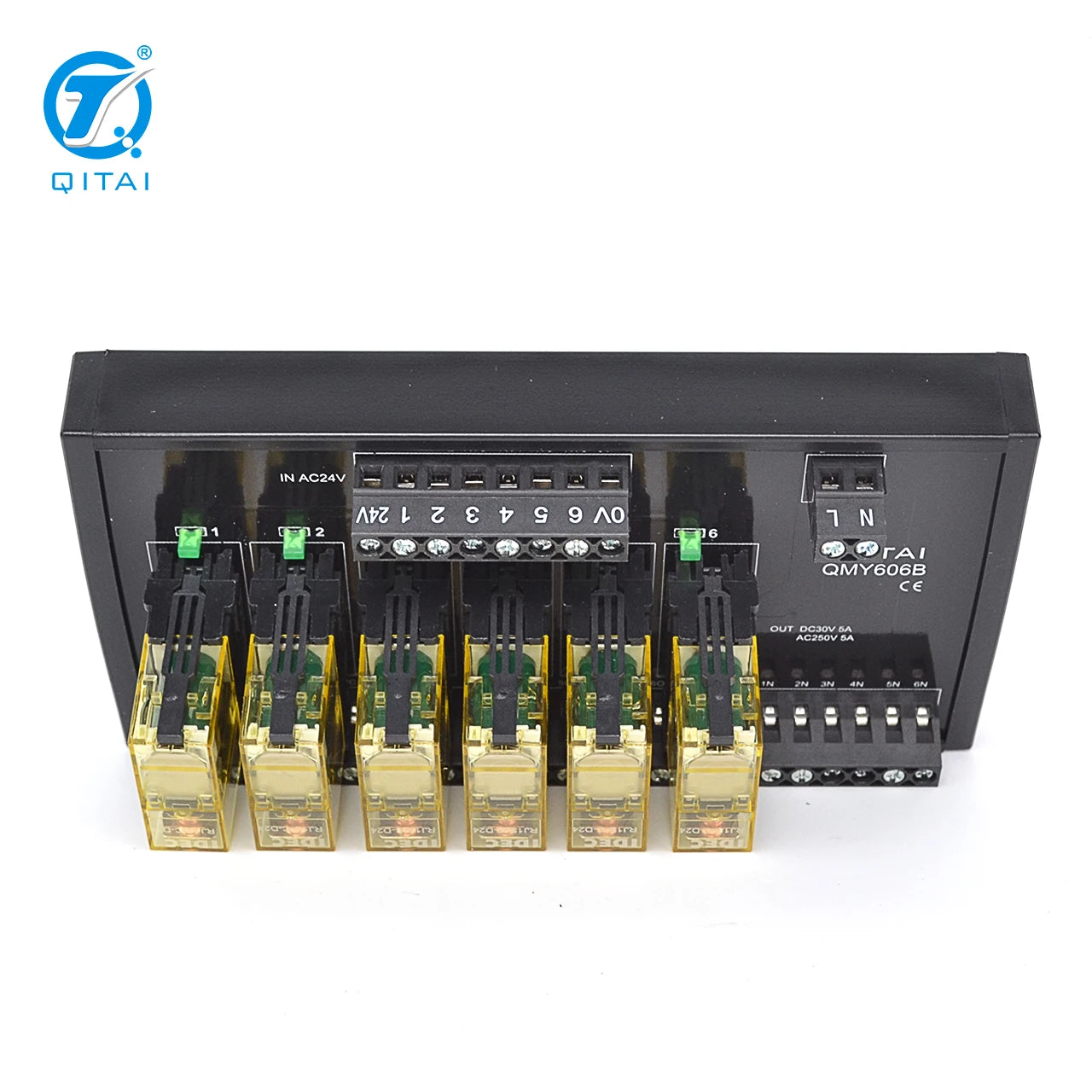 Custom Available High Quality QMY606BSL 5A 250VAC 110VDC 16 Channel Brass Contact Terminal Block Relay Module for Automotive