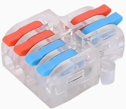 QDF-4-62   Mini Fast Universal Wire Splitter 2 in 6 Out Terminal Block SPL-62 Compact Wiring Cable Connector Push-in Conductor