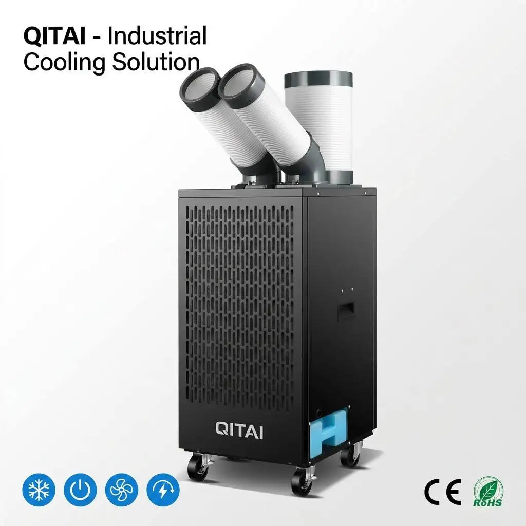 Integrated Compressor Cooling Industrial Air Conditioner 1 2 3 HP High Airflow Mobile Portable Cooler for Commercial Factory Use