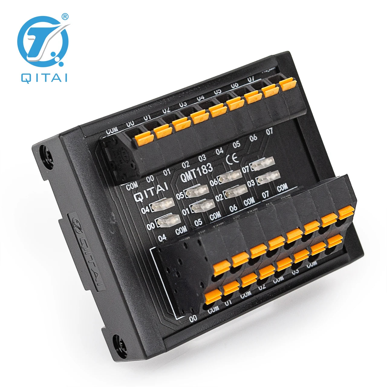 QMT183 DIN Rail Spring Terminal Block NPN/PNP Input/Output Safe Reliable European Push-In Connection Quick-connect Terminals LED