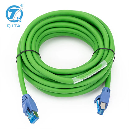 QX202 Shielded Cat5e/Cat6 Industrial Ethernet Cable Custom Length Metal RJ45 Network Bus Data Cable for Industrial Automation