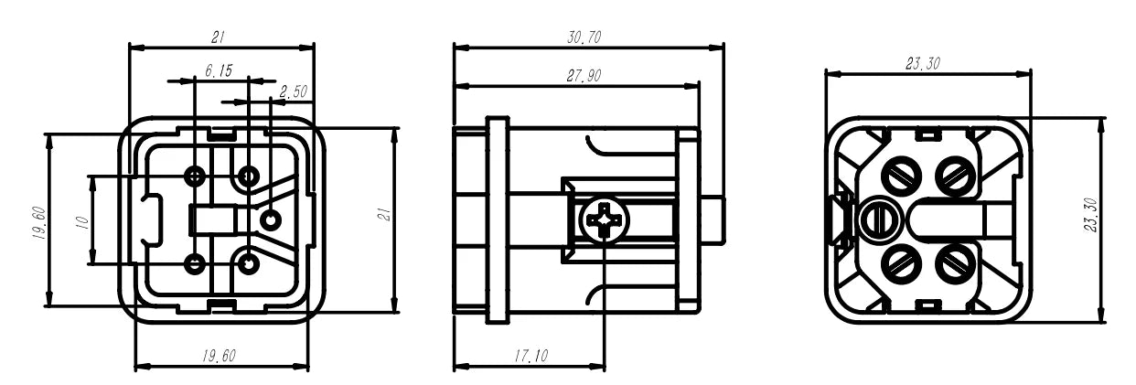 HA-004-M  Heavy Duty Connector Male Connector for Heavy Duty Equipment and Industrial Applications