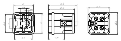 HA-004-M  Heavy Duty Connector Male Connector for Heavy Duty Equipment and Industrial Applications
