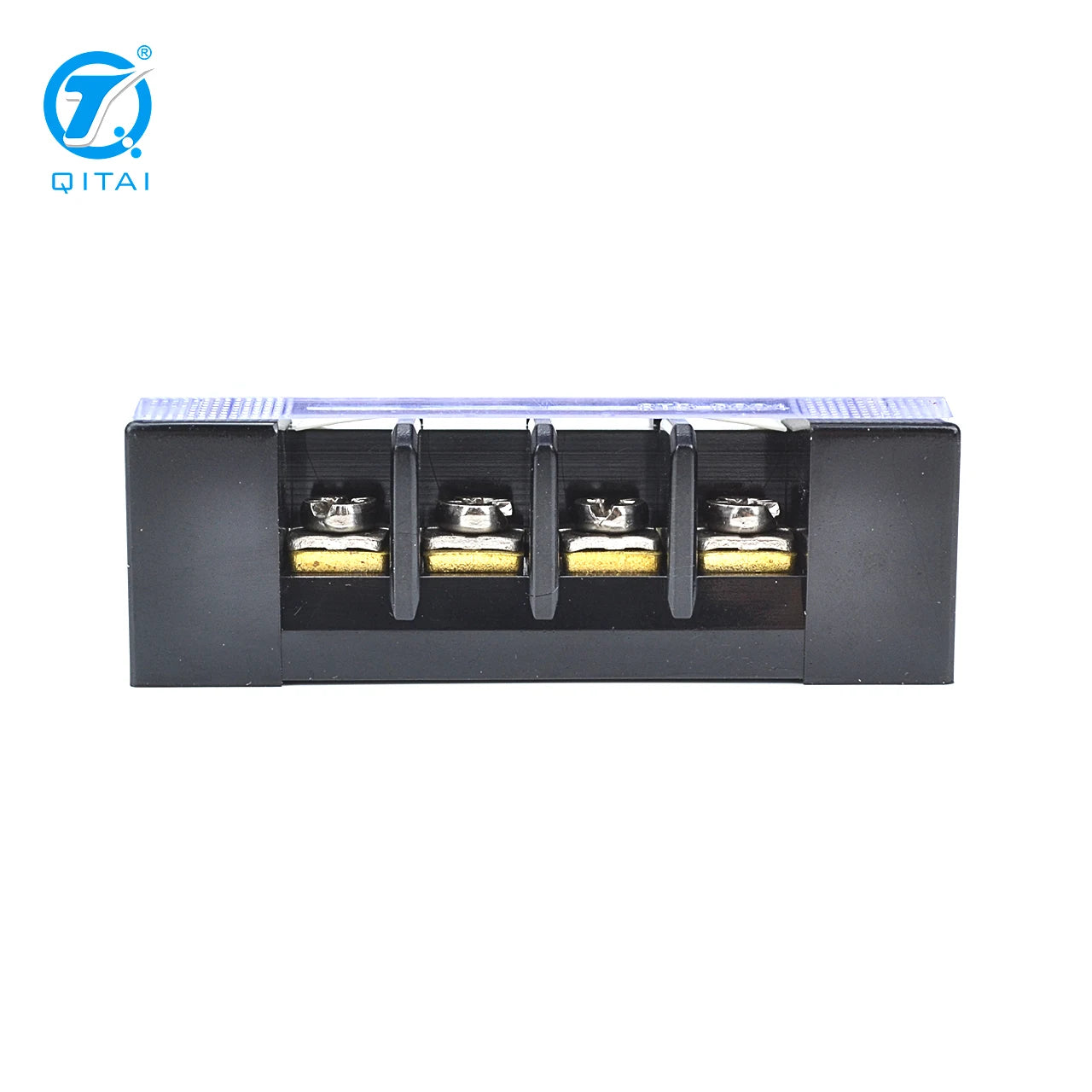 QTB-3004 32A Wire Barrier Terminal Strip Easy Installation Professional Brass 5 Bits Fixed Dual Row Terminal Block