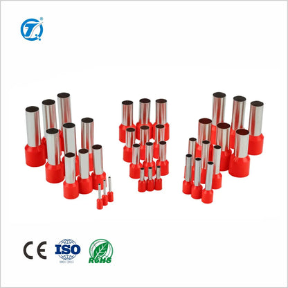 E Series Insulated Cord End Ferrule Terminal Copper Tubular Wire Connector Crimp Terminal AWG 26-1 CE RoHS Ferrule Lug Wire Lug