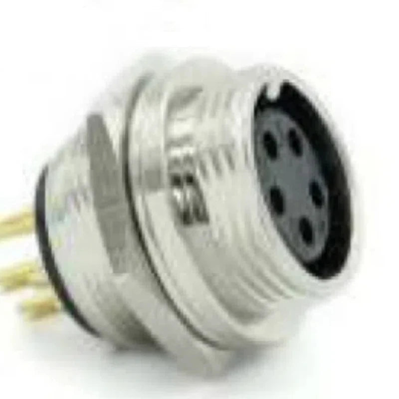 16MF-5B Double-notch Backward Installed Aviation Socket Power RF 4 5 Pin Small Female Connector Hole 16mm 15A