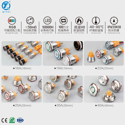 Customizable Various Automation and Mechanical Equipment Switches Knobs Led Push Buttons & Press Buttons