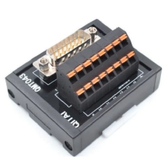 QMT043SL Automotive Spring Terminal Block Module for D-SUB Connector PLC Connect 15 PIN Male Terminal Station