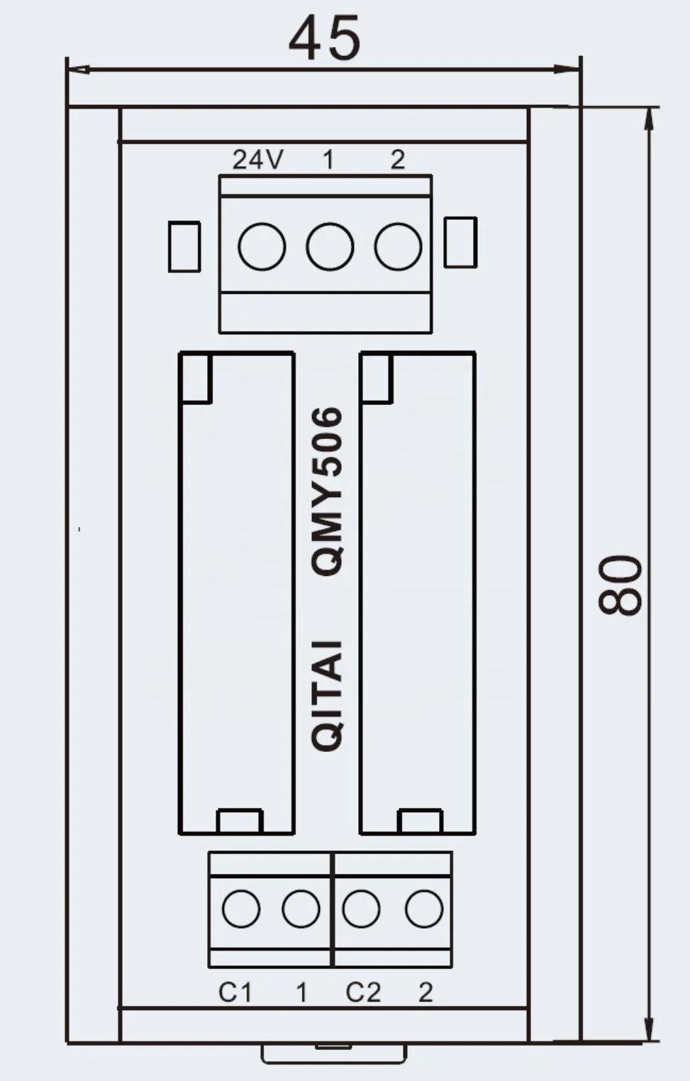 QMY506 380V 5A 1O PLC SSR High Power AC PLC Solid State Relay Terminal Block Modules LED Indication Single Row Terminal Block
