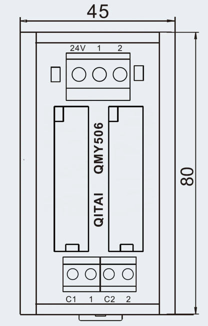 QMY506 380V 5A 1O PLC SSR High Power AC PLC Solid State Relay Terminal Block Modules LED Indication Single Row Terminal Block