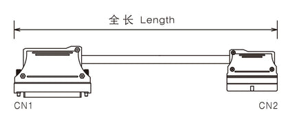 QX219-5  48P/ FCN  40P/MIL Cable PLC I/O Cable Copper Flexible Insulated Wires and Cables  500-10000 mm Plc Control Cable