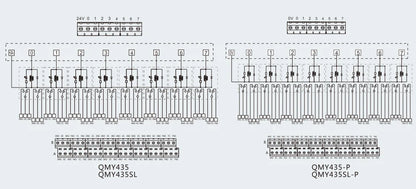 QMY435 10A Super Power Relay Module NPN PNP 8 Channel 2C Terminal Block DC24V Power Relay Module