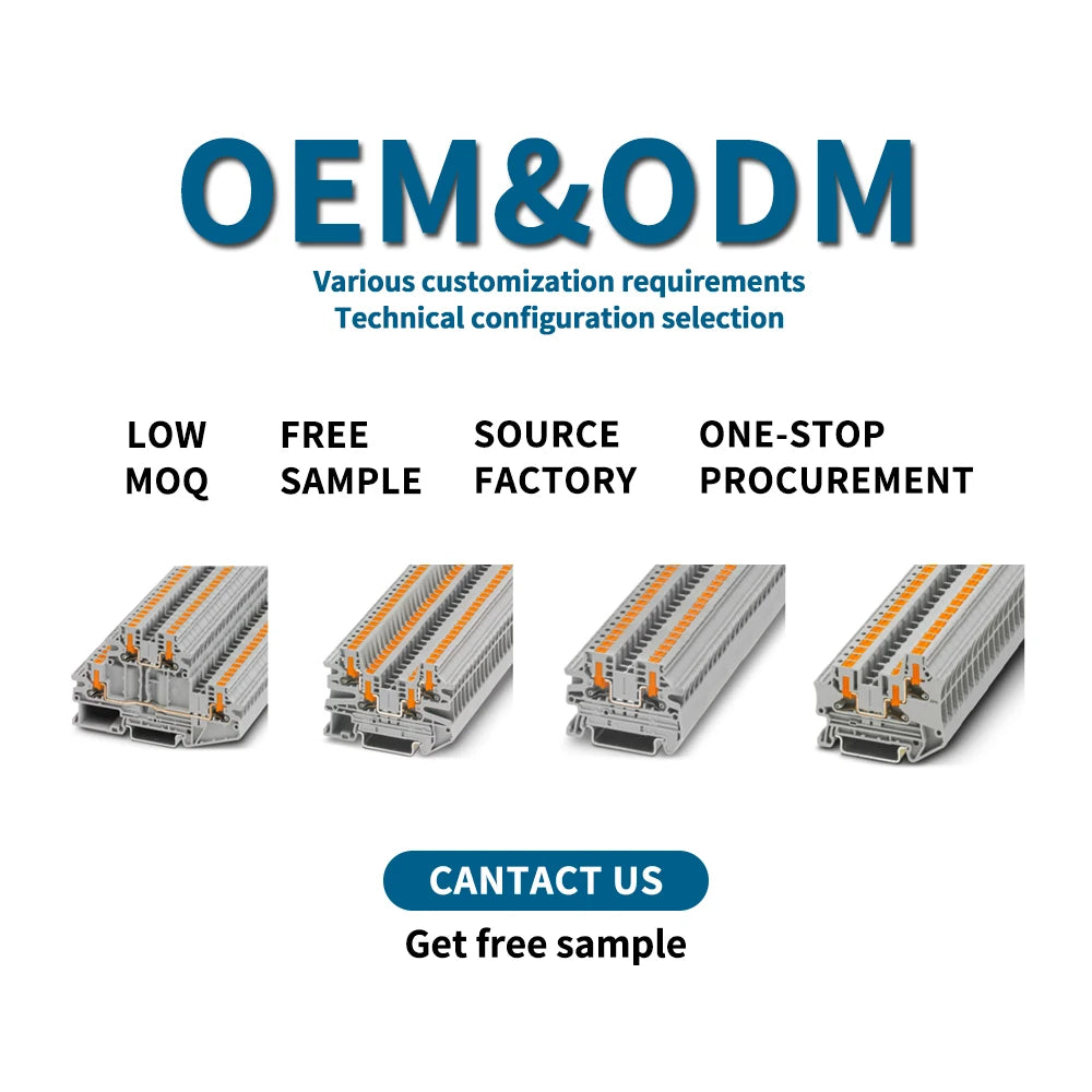 QUKJ-DK 1.5mm²  DIKD Screw Three-layer DIN Rail Industrial Control Wiring Termin Wire Block Wire Electrical Terminal Blocks