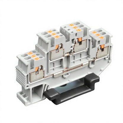 QPT-1.5/2-2 PTTB1,5/S Double Terminal Block 500V 16A Spring Connection 0.14 - 1.5 Mm² Two-layer Din Rail Mounting Terminal Block