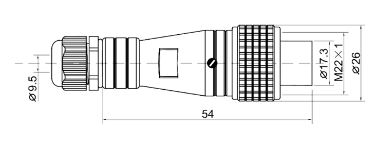 PC20F-2A PC Pipe Cable Type Backward Installed Plug a Waterproof Connector  2-14 Pin Circular Cable Connector Aviation