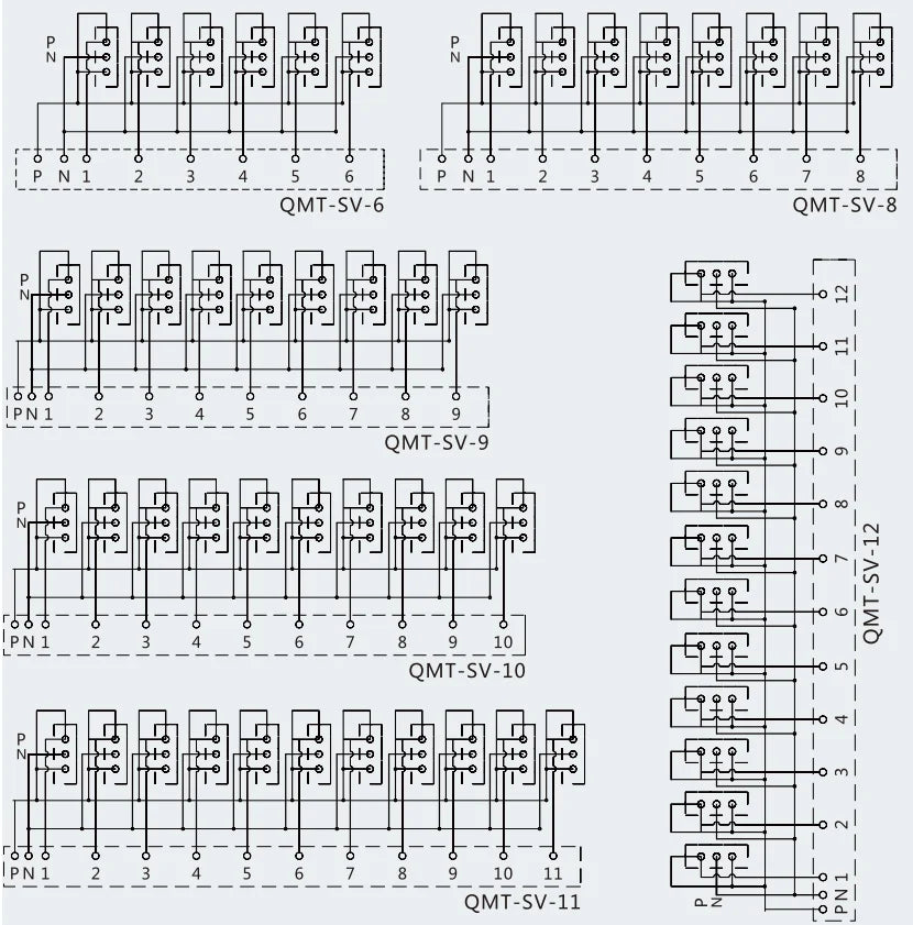 High Quality Factory Supply QMT-SV-9 70mA DC24V IP20 Multi-Ports NPN  PNP Degree Ports Modular Pcb Jack Multi-Ports Splitter