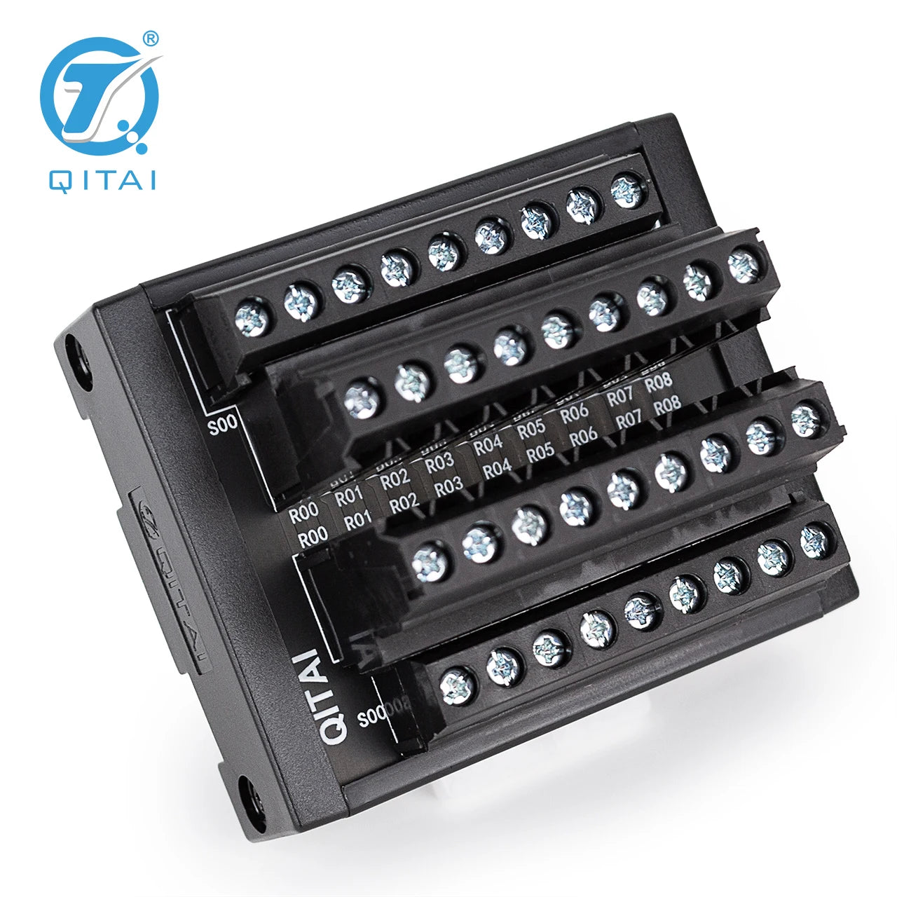 QMT076 Small Design Terminal Block Module Standard 35mm DIN RAIL High Efficiency 10A DC24V 1.5 Mm Push-In Connection