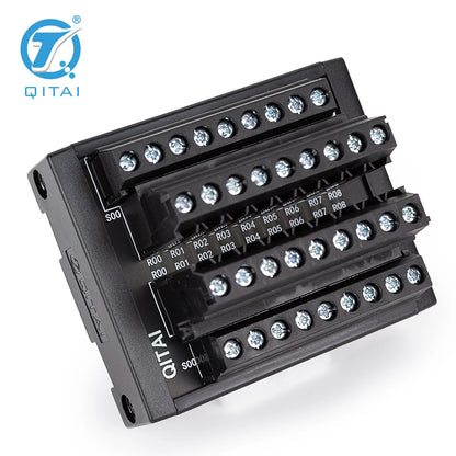 QMT076 Small Design Terminal Block Module Standard 35mm DIN RAIL High Efficiency 10A DC24V 1.5 Mm Push-In Connection
