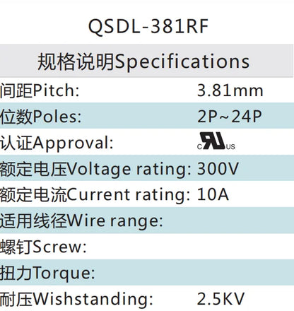 QSDL-381-RF-2X3P Factory Wholesale Double Level Right Angle Pin Header Pcb Male Connector Pluggable Terminal Blocks