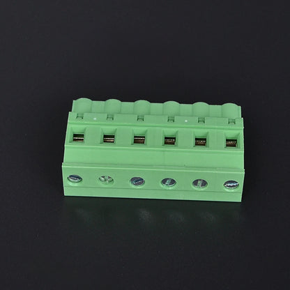 QPRB-762-6P  Green PA Material PCB Terminal Blocks with 7.62mm Pitch Durable Male and Female Connections