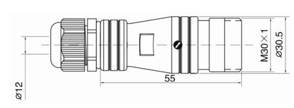 PC28-2K PC Pipe Butting Type Socket a Waterproof Connector  2-26P Pin Circular Flange Cable Connector Aviation