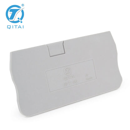 QPT-4G D-ST 4 Din Rail Terminal Blocks End Cover Electrical Control Connection Terminal Block Plate Accessories