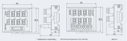 QMT082  8 Bit Output Terminal Block DC24V 1A PLC Module Connect with LED Light Remote Control