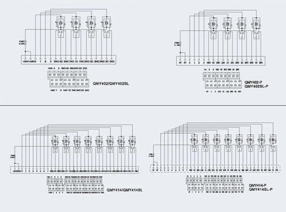 QMY402 4-Bit Relay Module DC24V Input Control 1C 250V 3A Output  ALQ124 Electromagnetic Relay DIN RAIL Npn/pnp 4 Channel