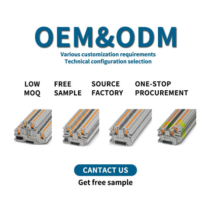 QPTV PTV 2,5 Contact Din Rail Side Mounted Quick Connect Industrial Electrical Spring Pluggable Feed Through Terminal Block