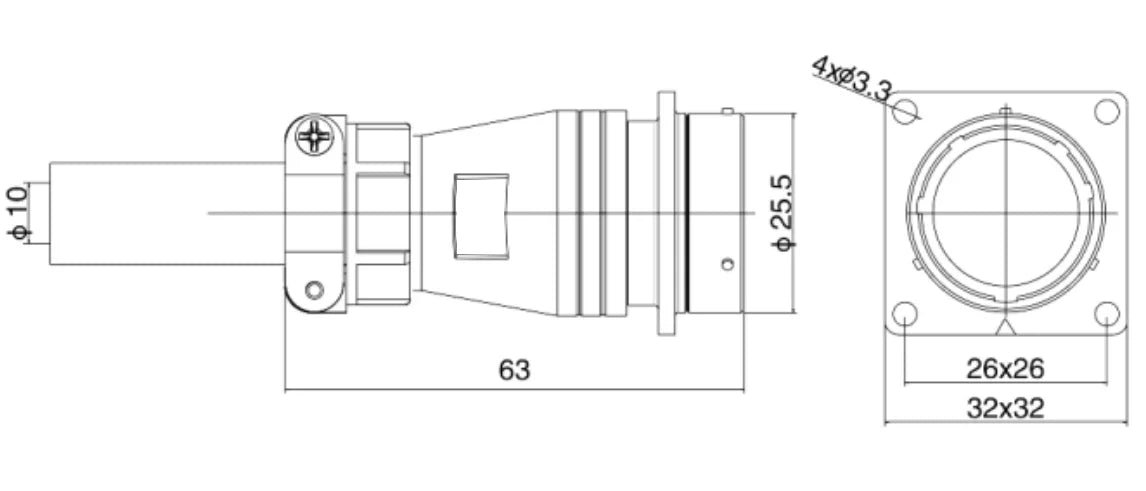 PTX24-19S  24MM Professional Aviation Wire Connectors Manufacturer CNC Electrical Equipment 6/10/12/19 Pin Waterproof Connector