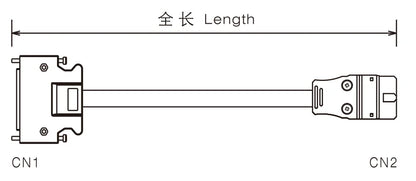QX223-2  Servo Motor Cable AWG28 50P/MDR 10P/MIL Safe Electrical Wire Manufacturing Equipment Extension Cable