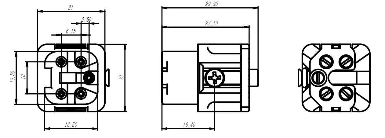 HA-004-F  Heavy Duty Connector Female Connector for Heavy Duty Equipment and Industrial Applications