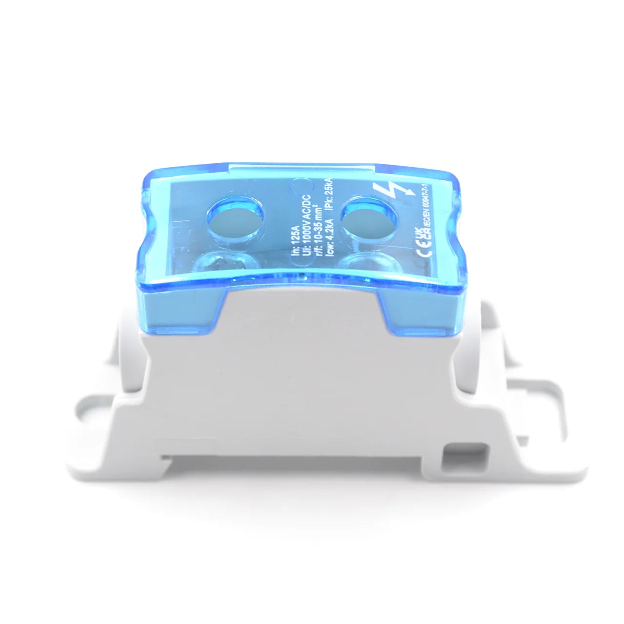 QFJ125A-1P Unipolar Splitter Box 125A Din Rail Mount Terminal Block Power Distribution Module CE RoHS