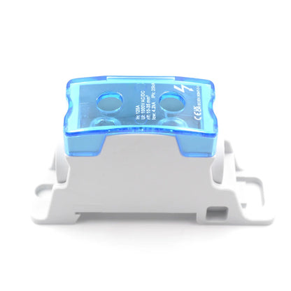 QFJ125A-1P Unipolar Splitter Box 125A Din Rail Mount Terminal Block Power Distribution Module CE RoHS