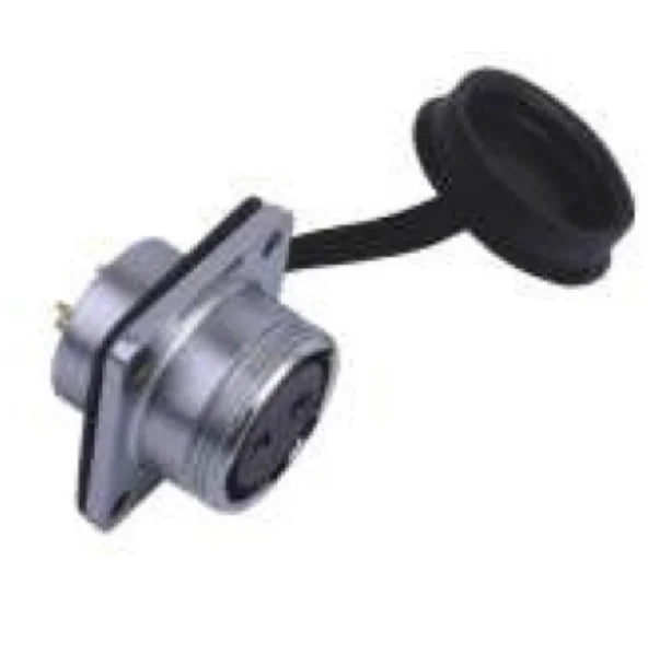 P20F-2H Square Backward Installed Socket H 20mm 15A 250V Metal Circular Aviation Connector Waterproof for Aviation 2-14 PIN