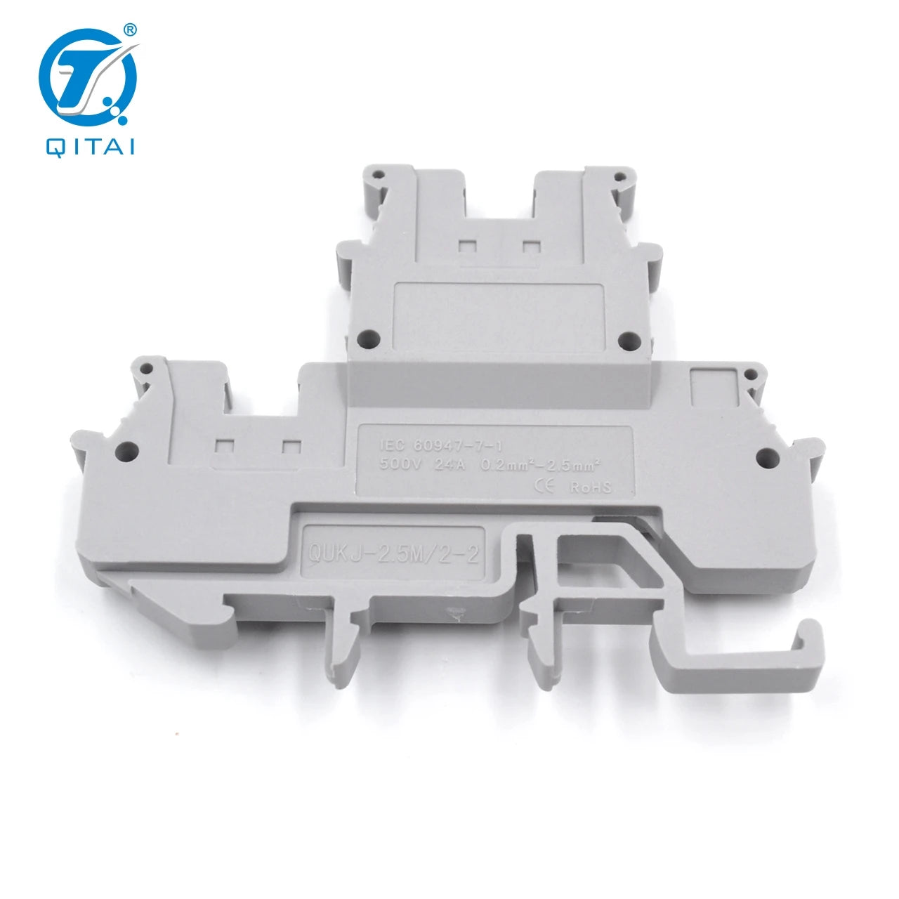 QUKJ-2.5M/2-2 UKK 3 - Double-level Terminal Block 500v 24A 2.5mm2 Two Layer Connectors for Industrial Automation Control