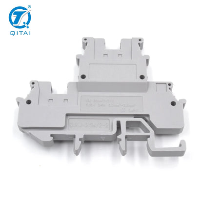 QUKJ-2.5M/2-2 UKK 3 - Double-level Terminal Block 500v 24A 2.5mm2 Two Layer Connectors for Industrial Automation Control