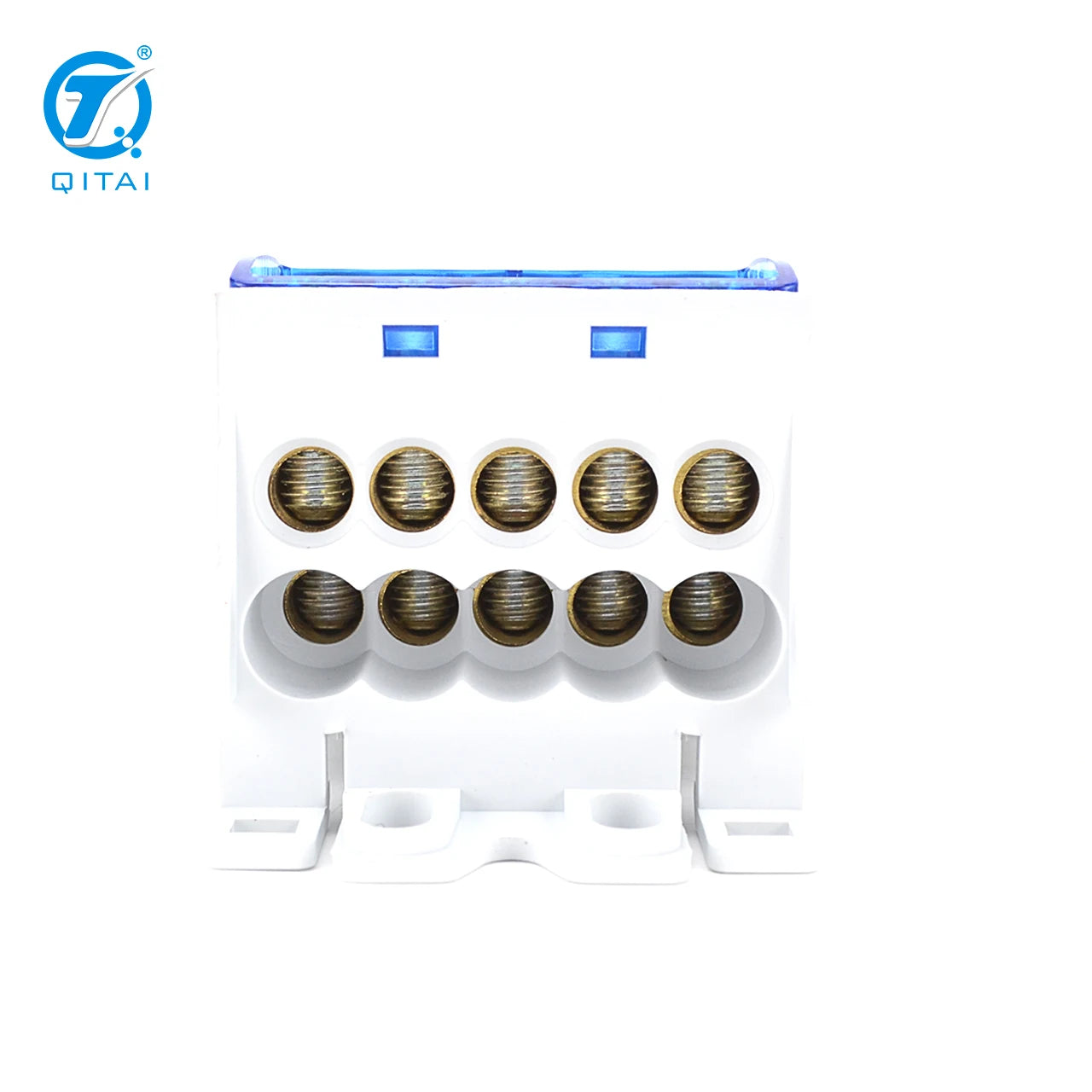QFJ175A  Brass Busbar Power Distribution Terminal Blocks Connector Box With Removable Cover CE Rohs Approved