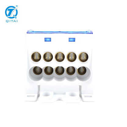 QFJ175A  Brass Busbar Power Distribution Terminal Blocks Connector Box With Removable Cover CE Rohs Approved