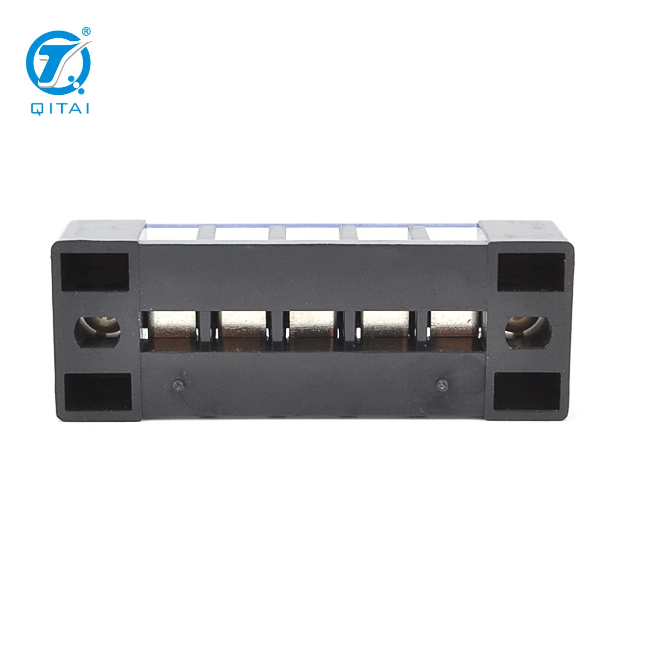 QTB-1005 17.5A Wire Barrier Block Terminal Strip Easy Installation Professional Brass 5 Bits Fixed Dual Row Terminal Strip