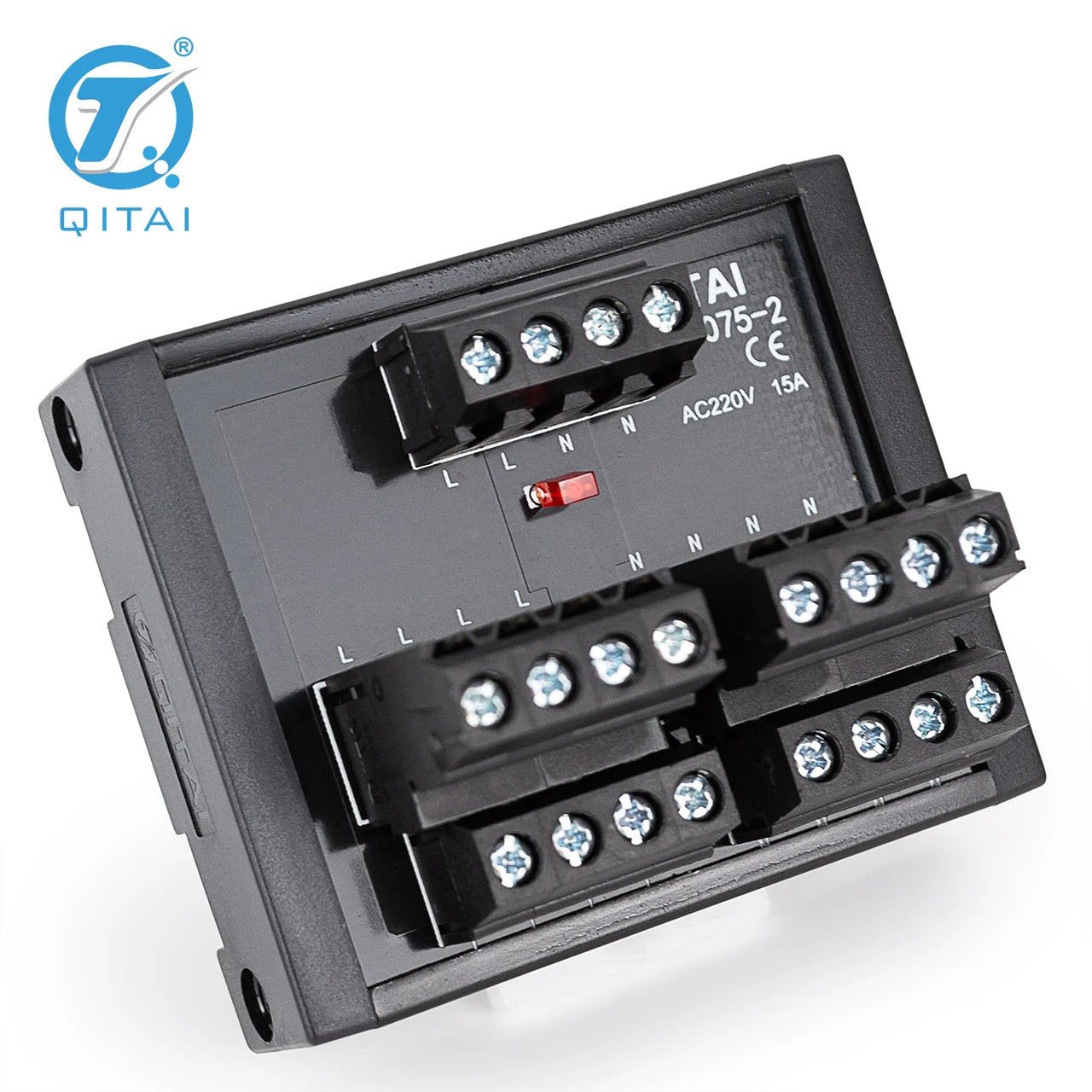 QMT075-2 QITAI General Terminal Block Push-In Connection 35mm DIN Rail AC220V 15A